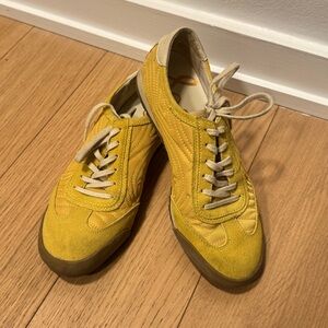 Sam Edelman Isabel Yellow Suede Sneakers